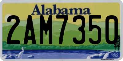 AL license plate 2AM7350