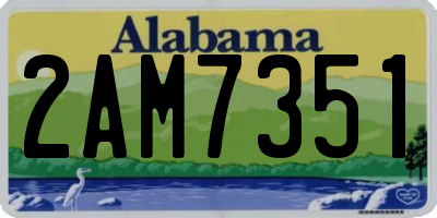 AL license plate 2AM7351