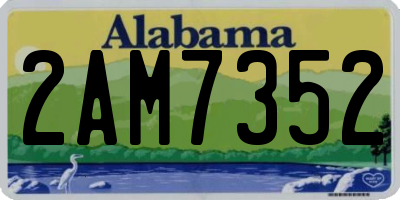 AL license plate 2AM7352