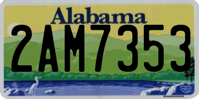 AL license plate 2AM7353