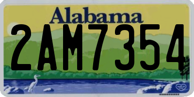 AL license plate 2AM7354