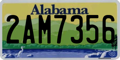 AL license plate 2AM7356