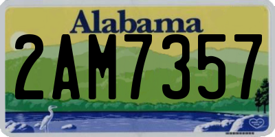 AL license plate 2AM7357