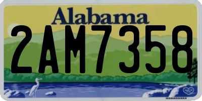 AL license plate 2AM7358