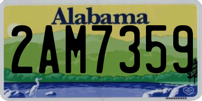 AL license plate 2AM7359