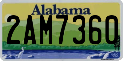 AL license plate 2AM7360