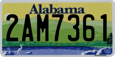 AL license plate 2AM7361