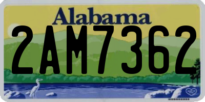 AL license plate 2AM7362