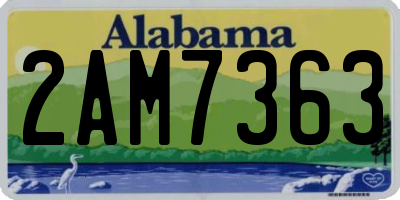 AL license plate 2AM7363