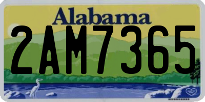 AL license plate 2AM7365