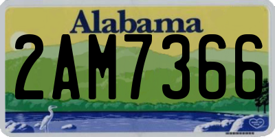 AL license plate 2AM7366