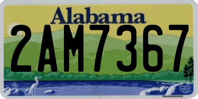 AL license plate 2AM7367