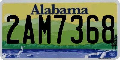 AL license plate 2AM7368