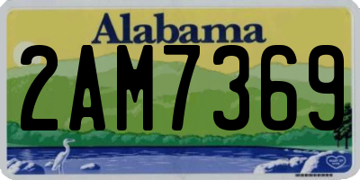 AL license plate 2AM7369