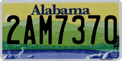 AL license plate 2AM7370