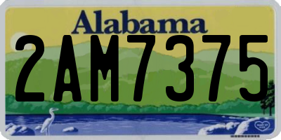AL license plate 2AM7375