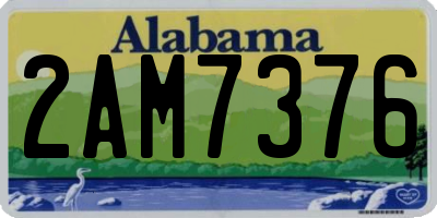 AL license plate 2AM7376