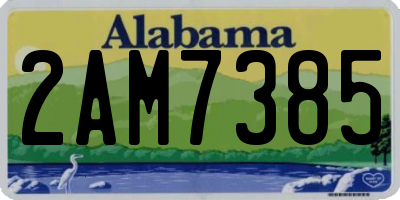 AL license plate 2AM7385