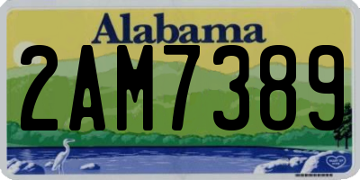 AL license plate 2AM7389