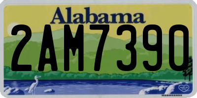 AL license plate 2AM7390
