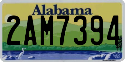 AL license plate 2AM7394