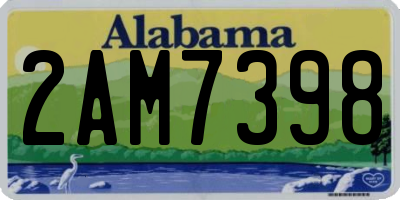 AL license plate 2AM7398