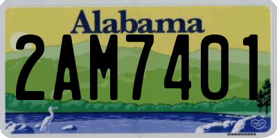 AL license plate 2AM7401