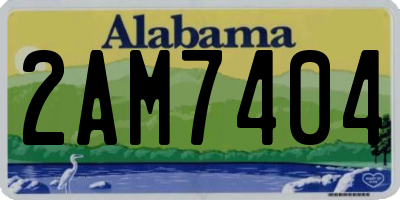 AL license plate 2AM7404
