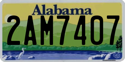 AL license plate 2AM7407