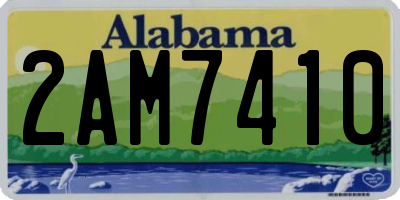 AL license plate 2AM7410