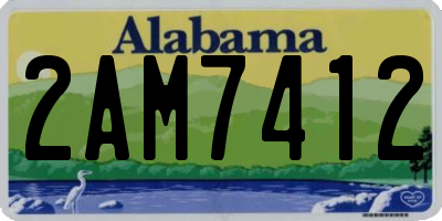 AL license plate 2AM7412