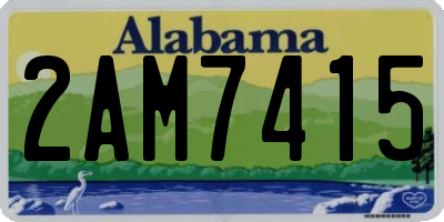 AL license plate 2AM7415