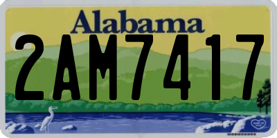 AL license plate 2AM7417
