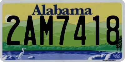 AL license plate 2AM7418