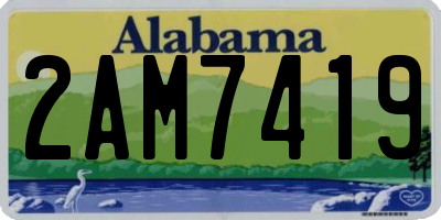 AL license plate 2AM7419