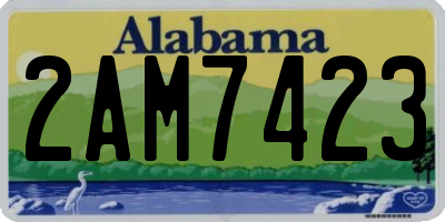 AL license plate 2AM7423