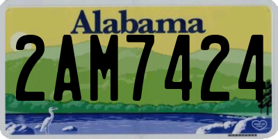 AL license plate 2AM7424