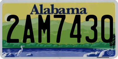 AL license plate 2AM7430
