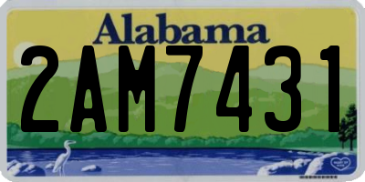 AL license plate 2AM7431