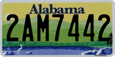 AL license plate 2AM7442