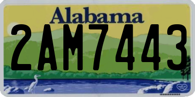 AL license plate 2AM7443