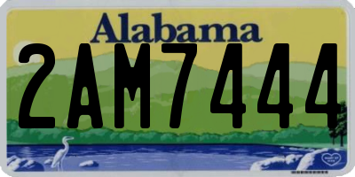 AL license plate 2AM7444