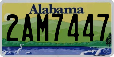 AL license plate 2AM7447