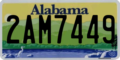 AL license plate 2AM7449