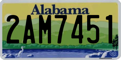 AL license plate 2AM7451