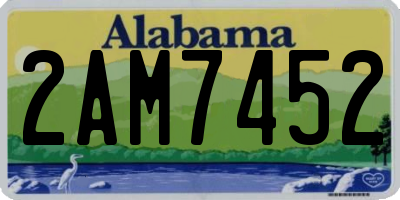 AL license plate 2AM7452