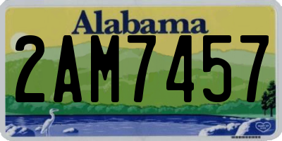 AL license plate 2AM7457
