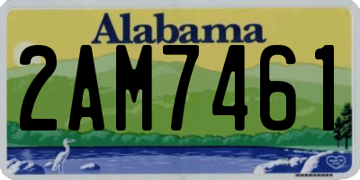 AL license plate 2AM7461