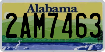 AL license plate 2AM7463