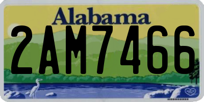AL license plate 2AM7466